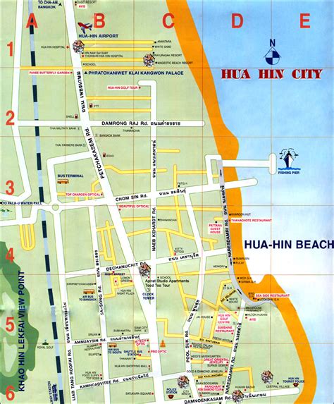 Map of Hua Hin — Best attractions, restaurants, and transportation info.